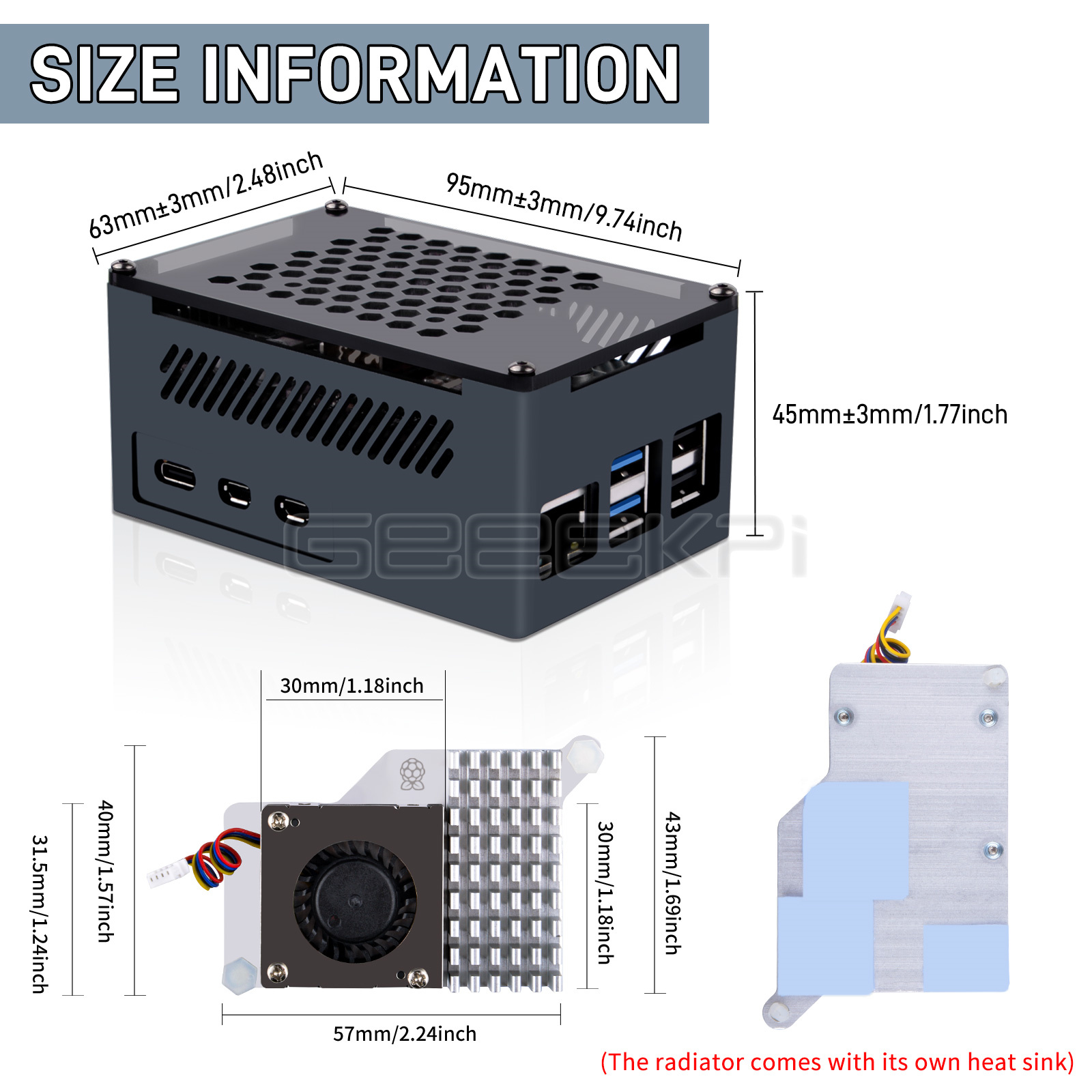GeeekPi M.2 NVME M-key & PoE+  - огляд і ціна Argon One V3 M.2 Nvme Case